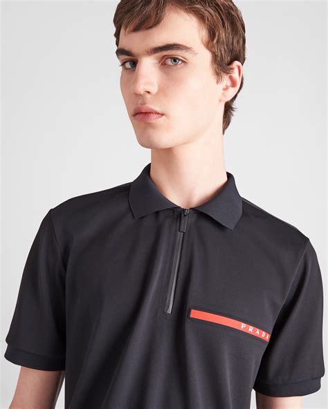 men's black prada polo shirt|Prada men's t shirts cheap.